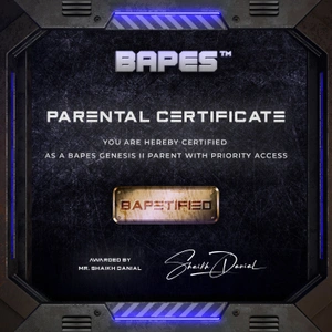 Bapes Parental Certificate NFTs
